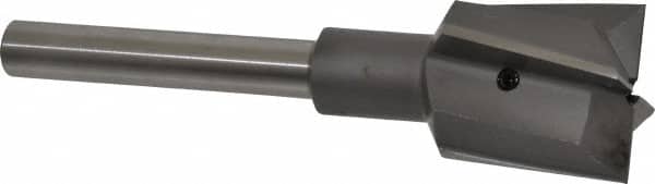 Made in USA - 1-1/2" Diam, 1/2" Shank, Diam, 4 Flutes, Straight Shank, Interchangeable Pilot Counterbore - Apex Tool & Supply