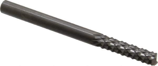 Accupro - 1/4" Diam, 1" LOC, End Mill End, Solid Carbide Diamond Pattern Router Bit - Right Hand Cut, 3" OAL, 1/4" Shank Diam, Use on Fiberglass - Apex Tool & Supply