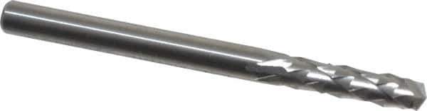 Accupro - 1/8" Diam, 1/2" LOC, Drill Point End, Solid Carbide Diamond Pattern Router Bit - Right Hand Cut, 1-1/2" OAL, 1/8" Shank Diam, Use on Fiberglass - Apex Tool & Supply