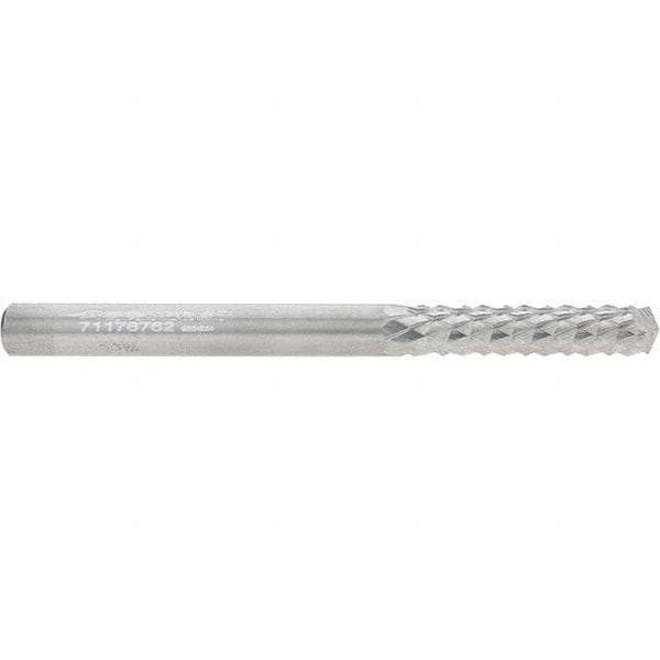 Accupro - 1/4" Diam, 1" LOC, Drill Point End, Solid Carbide Diamond Pattern Router Bit - Right Hand Cut, 3" OAL, 1/4" Shank Diam, Use on Fiberglass - Apex Tool & Supply