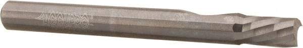 Accupro - 1/4" Cutting Diam x 3/8" Length of Cut, 1 Flute, Downcut Spiral Router Bit - Uncoated, Right Hand Cut, Solid Carbide, 2-1/2" OAL x 1/4" Shank Diam, Single Edge, 21° Helix Angle - Apex Tool & Supply