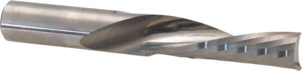 Accupro - 1/2" Cutting Diam x 1-5/8" Length of Cut, 1 Flute, Downcut Spiral Router Bit - Uncoated, Right Hand Cut, Solid Carbide, 3-1/2" OAL x 1/2" Shank Diam, Single Edge, 21° Helix Angle - Apex Tool & Supply