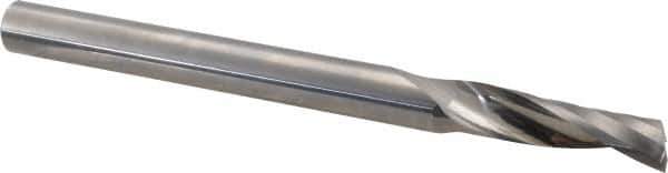 Accupro - 12mm Cutting Diam x 40mm Length of Cut, 1 Flute, Upcut Spiral Router Bit - Uncoated, Right Hand Cut, Solid Carbide, 150mm OAL x 12mm Shank Diam, Single Edge, 21° Helix Angle - Apex Tool & Supply