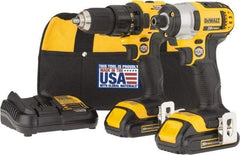 DeWALT - 9 Piece 20 Volt Cordless Tool Combination Kit - Includes 1/2" Drill/Driver & 1/4" Impact Driver, Lithium-Ion Battery Included - Apex Tool & Supply