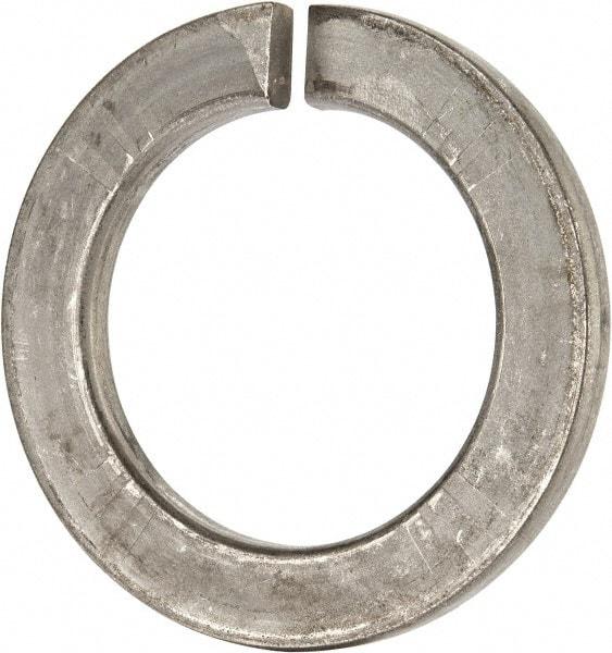 Value Collection - M48, 49mm ID, 75mm OD, 7mm Thick Split Lock Washer - 316 Austenitic Grade A4 Stainless Steel, Uncoated, 49mm Min ID, 50.5mm Max ID, 75mm Max OD - Apex Tool & Supply
