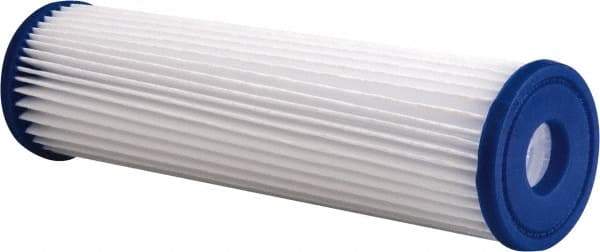 Pentair - 2-5/8" OD, 30µ, Non-Woven Polyester Pleated Cartridge Filter - 9-3/4" Long, Reduces Sediments - Apex Tool & Supply