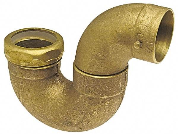 NIBCO - 1-1/2", Cast Copper Drain, Waste & Vent Pipe P Trap - C x SJ - Apex Tool & Supply