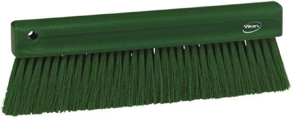 Vikan - Polyester Counter Brush - 2" Bristle Length, 11" Long x 1-1/4" Wide Head, Green - Apex Tool & Supply
