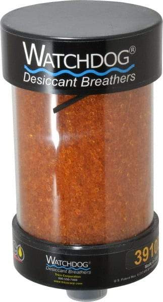 Trico - 1 Thread, 5" Diam, 9-1/4" High, 35 CFM Air Flow, ABS Plastic and Impact Modified Acrylic Dessicant Breather - -28.89 to 93.33°C, Friction Fitting (M) - Apex Tool & Supply