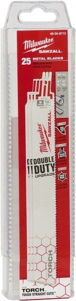 Milwaukee Tool - 9" Long x 1" Thick, Steel Reciprocating Saw Blade - Apex Tool & Supply