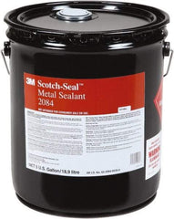 3M - 5 Gal Silver Metal Sealant - Dries to a Tough, Flexible Film, Water, Oil & Fuel Resistant, Retains Sealing Properties, Bonds & Seals Aluminum to Glass, Metals & Woods - Apex Tool & Supply