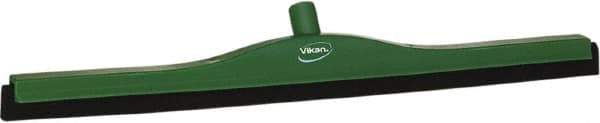 Vikan - 28" Foam Rubber Blade Bench Squeegee - Double Edge, Green, Plastic Holder - Apex Tool & Supply