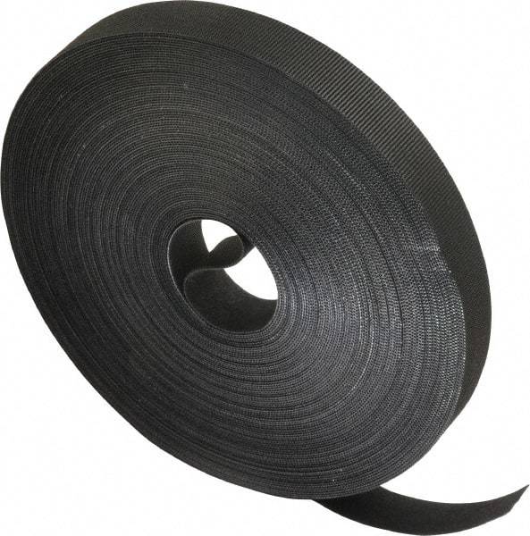 VELCRO Brand - 3/4" Wide x 25 Yd Long Self Fastening Tie/Strap Hook & Loop Roll - Continuous Roll, Black, Printable Surface - Apex Tool & Supply