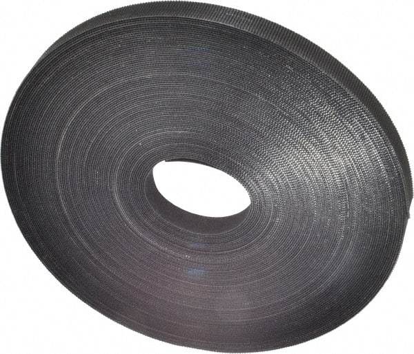 VELCRO Brand - 1/2" Wide x 25 Yd Long Self Fastening Tie/Strap Hook & Loop Roll - Continuous Roll, Black, Printable Surface - Apex Tool & Supply