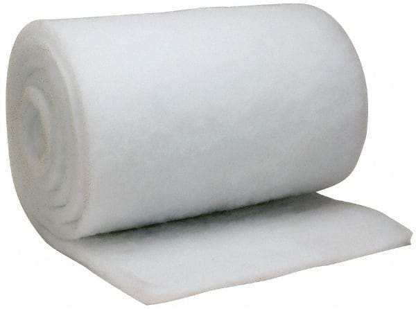 Made in USA - 15' Long x 20" Wide x 1" Thick Polyester Media Air Filter Media Roll - MERV 5, 85% Arrestance Efficiency, 500 FPM Max Air Flow, 0.14" wpg Init Resist, 1" wpg Final Resist, 30% Particle Capture Efficiency, Use with BLC - Apex Tool & Supply