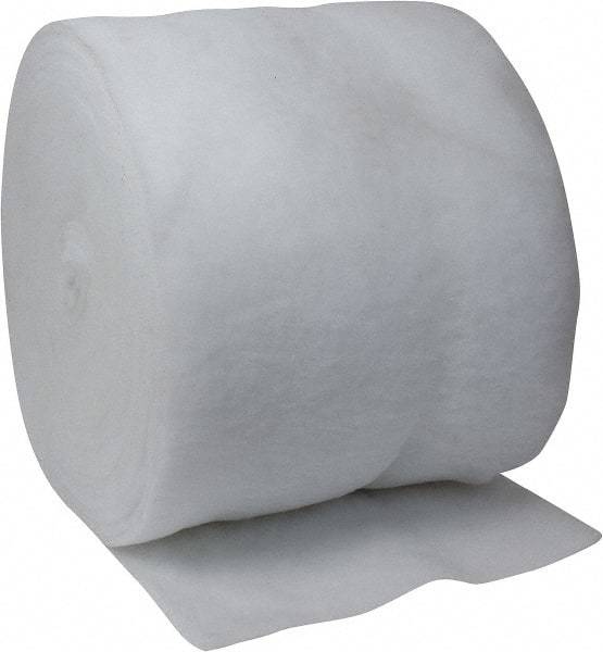 Made in USA - 135' Long x 30" Wide x 1/2" Thick Polyester Media Air Filter Media Roll - MERV 4, 78% Arrestance Efficiency, 500 FPM Max Air Flow, 0.08" wpg Init Resist, 1" wpg Final Resist, 30% Particle Capture Efficiency, Use with Continental - Apex Tool & Supply