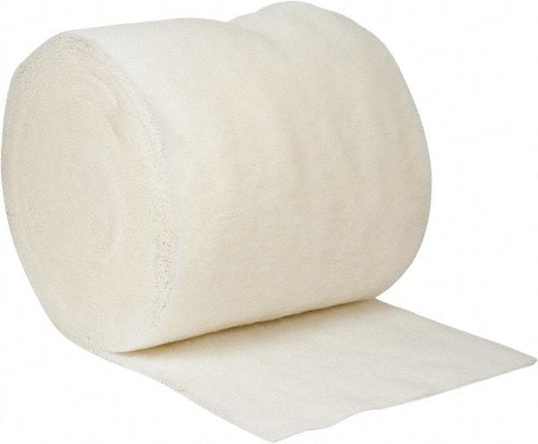 Made in USA - 135' Long x 36" Wide x 1/2" Thick Polyester Media Air Filter Media Roll - MERV 4, 78% Arrestance Efficiency, 500 FPM Max Air Flow, 0.08" wpg Init Resist, 1" wpg Final Resist, 30% Particle Capture Efficiency, Use with Paint Booths - Apex Tool & Supply