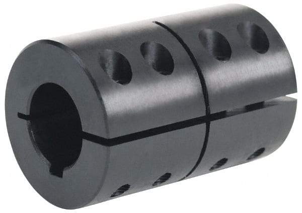 Climax Metal Products - 1-1/8" Bore, Steel, One Piece Clamping Shaft Collar - 2-1/8" Outside Diam, 3-1/4" Wide - Apex Tool & Supply