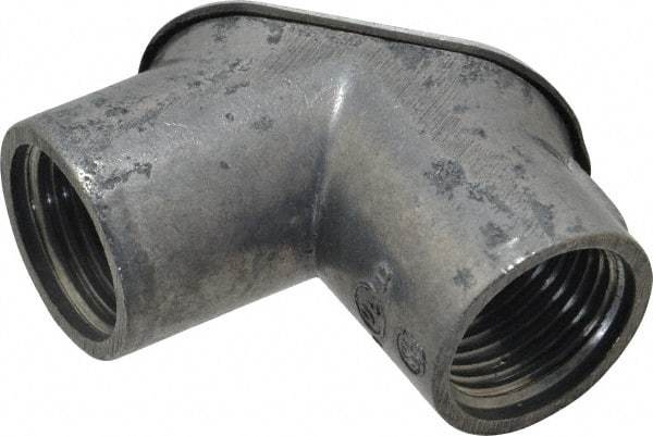 Thomas & Betts - 1/2" Trade, Die Cast Zinc Threaded Angled Rigid/Intermediate (IMC) Conduit Elbow - Noninsulated - Apex Tool & Supply
