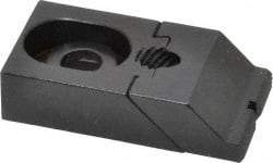 Gibraltar - 2-5/16" OAL x 1-1/4" Overall Width, Low Grip Nose, Steel Manual Edge Clamp - Black Oxide Coating, 5/8" High, 3/8" Socket Cap Screw Slot, 3/8" Travel - Apex Tool & Supply