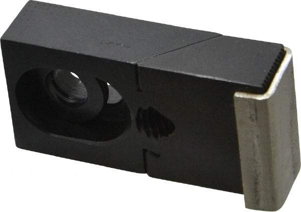 Gibraltar - 2-5/16" OAL x 1-1/4" Overall Width, Standard Grip Nose, Steel Manual Edge Clamp - Black Oxide Coating, 5/8" High, 3/8" Socket Cap Screw Slot, 3/8" Travel - Apex Tool & Supply