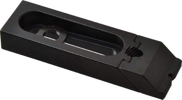 Gibraltar - 4-1/8" OAL x 1-1/4" Overall Width, Low Grip Nose, Steel Manual Edge Clamp - Black Oxide Coating, 5/8" High, 3/8" Socket Cap Screw Slot, 2" Travel - Apex Tool & Supply
