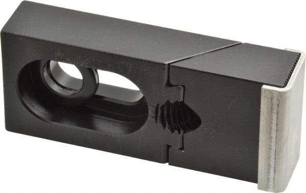 Gibraltar - 3-5/16" OAL x 1-1/2" Overall Width, Standard Grip Nose, Steel Manual Edge Clamp - Black Oxide Coating, 3/4" High, 1/2" Socket Cap Screw Slot, 3/4" Travel - Apex Tool & Supply