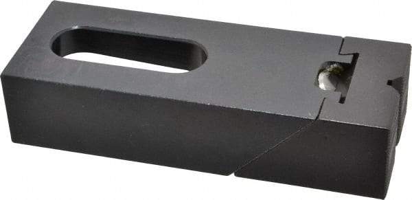 Gibraltar - 5-1/4" OAL x 2" Overall Width, High Grip Nose, Steel Manual Edge Clamp - Black Oxide Coating, 1-1/4" High, 3/4" Socket Cap Screw Slot, 1-3/8" Travel - Apex Tool & Supply
