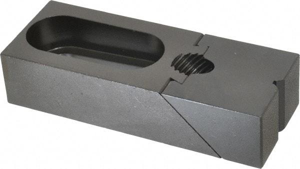 Gibraltar - 6-7/16" OAL x 2-1/2" Overall Width, High Grip Nose, Steel Manual Edge Clamp - Black Oxide Coating, 1-1/2" High, 7/8" Socket Cap Screw Slot, 2" Travel - Apex Tool & Supply