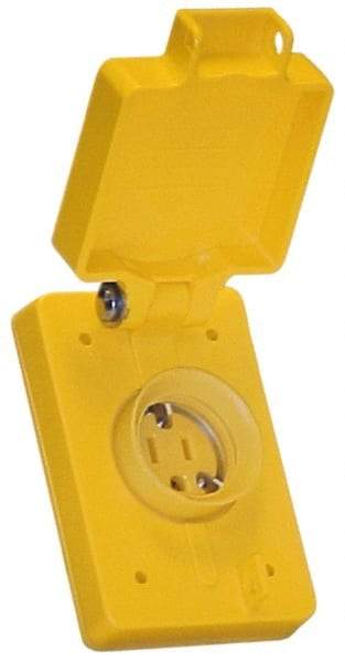 Value Collection - 250 VAC, 15 Amp, 6-15R NEMA, Ungrounded Receptacle - 2 Poles, 3 Wire, Female End, Yellow - Apex Tool & Supply