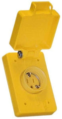Value Collection - 125 VAC, 15 Amp, 5-15R NEMA, Ungrounded Receptacle - 2 Poles, 3 Wire, Female End, Yellow - Apex Tool & Supply