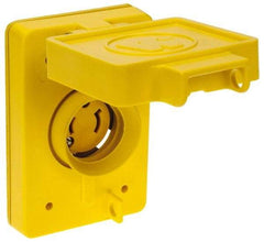 Value Collection - 125 VAC, 15 Amp, L1-15R NEMA, Ungrounded Receptacle - 2 Poles, 2 Wire, Female End, Yellow - Apex Tool & Supply