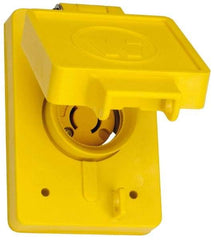 Value Collection - 250 VAC, 20 Amp, L2-20R NEMA, Ungrounded Receptacle - 2 Poles, 2 Wire, Female End, Yellow - Apex Tool & Supply