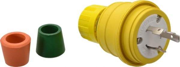 Value Collection - 125 Volt, 20 Amp, L5-20 Configuration, Industrial Grade, Ungrounded Plug - 2 Poles, IP67 - Apex Tool & Supply