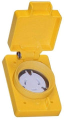 Value Collection - 125 VAC, 30 Amp, L5-30R NEMA, Ungrounded Receptacle - 2 Poles, 3 Wire, Female End, Yellow - Apex Tool & Supply