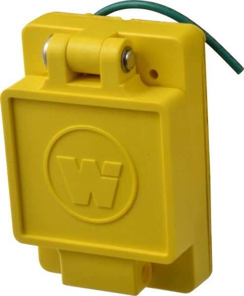 Value Collection - 250 VAC, 30 Amp, L6-30R NEMA, Ungrounded Receptacle - 2 Poles, 3 Wire, Female End, Yellow - Apex Tool & Supply