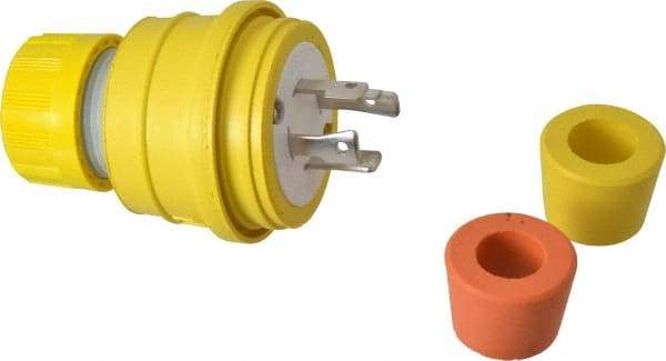 Value Collection - 250 Volt, 30 Amp, L15-30 Configuration, Industrial Grade, Ungrounded Plug - 3 Poles, IP67 - Apex Tool & Supply