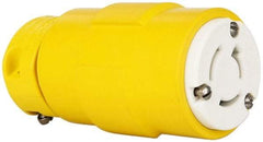 Value Collection - 125/250 VAC, 20 Amp, NonNEMA, Straight, Ungrounded, Industrial Grade Connector - 3 Pole, 3 Wire, 1 Phase, Rubber, Yellow - Apex Tool & Supply