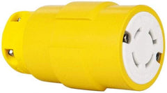 Value Collection - 480 VAC, 20 Amp, L16-20 NEMA, Straight, Ungrounded, Industrial Grade Connector - 3 Pole, 4 Wire, 3 Phase, Rubber, Yellow - Apex Tool & Supply