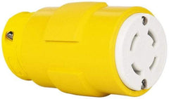 Value Collection - 250 VAC, 30 Amp, L15-30 NEMA, Straight, Ungrounded, Industrial Grade Connector - 3 Pole, 4 Wire, 1 Phase, Rubber, Yellow - Apex Tool & Supply