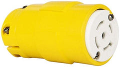 Value Collection - 347/600 VAC, 20 Amp, L23-20 NEMA, Straight, Ungrounded, Industrial Grade Connector - 4 Pole, 5 Wire, Rubber, Yellow - Apex Tool & Supply