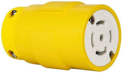 Value Collection - 347/600 VAC, 30 Amp, L23-30 NEMA, Straight, Ungrounded, Industrial Grade Connector - 4 Pole, 5 Wire, 3 Phase, Rubber, Yellow - Apex Tool & Supply