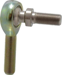 Alinabal - 3/8" ID, 1" Max OD, 3,250 Lb Max Static Cap, Spherical Rod End - 3/8-24 RH, 0.562" Shank Diam, 1-1/4" Shank Length, Steel with Molded Nyloy Raceway - Apex Tool & Supply