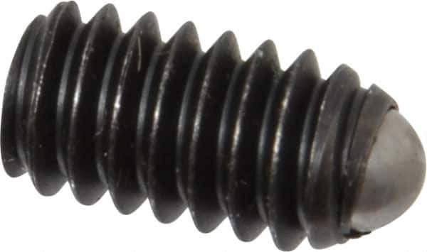Gibraltar - 1/2" OAL, 1/4-20, Steel, Headless Rolling Ball End Clamping Screw - 0.157" Ball Diam - Apex Tool & Supply