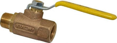 Apollo - 1/2" Pipe, Standard Port, Bronze Standard Ball Valve - 2 Piece, Inline - One Way Flow, MNPT x FNPT Ends, Lever Handle, 600 WOG, 150 WSP - Apex Tool & Supply