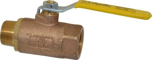 Apollo - 1" Pipe, Standard Port, Bronze Standard Ball Valve - 2 Piece, Inline - One Way Flow, MNPT x FNPT Ends, Lever Handle, 600 WOG, 150 WSP - Apex Tool & Supply