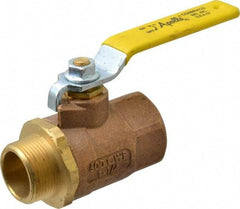 Apollo - 1-1/4" Pipe, Standard Port, Bronze Standard Ball Valve - 2 Piece, Inline - One Way Flow, MNPT x FNPT Ends, Lever Handle, 600 WOG, 150 WSP - Apex Tool & Supply
