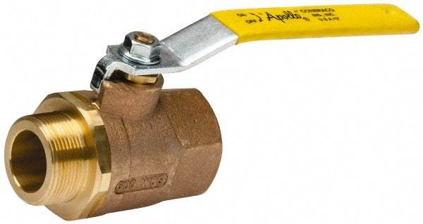 Apollo - 1-1/2" Pipe, Standard Port, Bronze Standard Ball Valve - 2 Piece, Inline - One Way Flow, MNPT x FNPT Ends, Lever Handle, 600 WOG, 150 WSP - Apex Tool & Supply