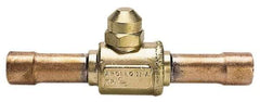 Apollo - 1-5/8" Pipe, Full Port, Brass UL Listed Ball Valve - Inline - Two Way Flow, Tube O.D. x Tube O.D. Ends, Cap Handle, 500 WOG - Apex Tool & Supply