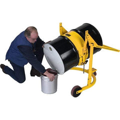 Wesco Industrial Products - 800 Lb Load Capacity, 55 Gal Drum Truck - 35" Wide x 65-1/2" High, 3 Steel Wheels - Apex Tool & Supply